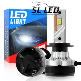 LED лампы с обманкой в головной свет серии SLG12 Цоколь H7, 65W, 4400 Люмен/Комплект