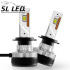 LED лампы с обманкой в головной свет серии SLG12 Цоколь H7, 65W, 4400 Люмен/Комплект
