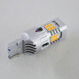 LED лампа в поворот 7440, T20, W21W, 66-2016 led , Желтый с обманкой 