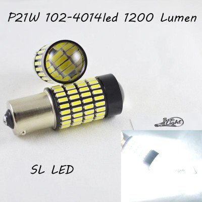 Автомобільна лампа SLP LED 102-4014 SMD у задній хід з цоколем 1156(P21W)(BA15S)(R5W) Білий Автомобільна лампа SLP LED 102-4014 SMD у задній хід з цоколем 1156(P21W)(BA15S)(R5W) Білий
