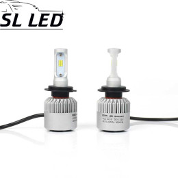 Установочный набор LED ламп в основные фонари SLP S2-LED Цоколь H7, 35W, 5000 Люмен/Комплект