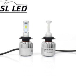 Установочный набор LED ламп в основные фонари SLP S2-LED Цоколь H7, 35W, 5000 Люмен/Комплект