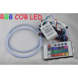 Светодиодные кольца RGB (ангельские глазки) 112-100 мм. COB  суперяркие ПАРА