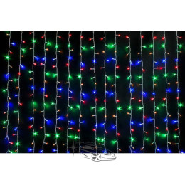 Гирлянда Штора (Curtain) RGB 3*1, 5 м, ЧЕРНЫЙ КАБЕЛЬ Вертикально свисающая гирлянда на 1, 5 метра.
