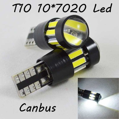 LED лампа в габарит SL LED, з обманкою can bus, цоколь W5W(T10) 10 led 7020, 9-30 Ст. Білий 6000K LED лампа в габарит SL LED, з обманкою can bus, цоколь W5W(T10) 10 led 7020, 9-30 Ст. Білий 6000K