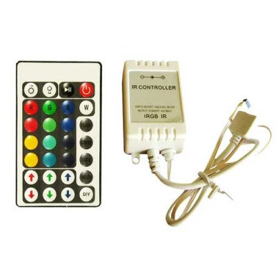 Контролер для LED RGB стрічки IK-управління 28 кнопок 72 ВТ. Контролер для LED RGB стрічки IK-управління 28 кнопок 72 ВТ.