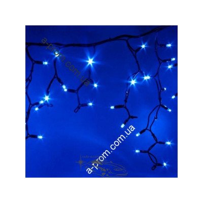 Світлодіодна гірлянда вулична "Бахрома" 100ламп (LED) чорний кабель (каучук), синя, мікс, біла, червона, RGB Світлодіодна гірлянда вулична "Бахрома" 100ламп (LED) чорний кабель (каучук), синя, мікс, біла, червона, RGB
