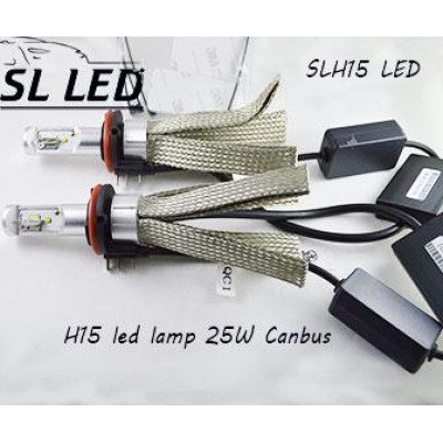 Комплект LED ламп SLH15 LED, Цоколь H15 (PGS23t-1) Cree +Philips 25W Білий 5700K Canbus Комплект LED ламп SLH15 LED, Цоколь H15 (PGS23t-1) Cree +Philips 25W Білий 5700K Canbus
