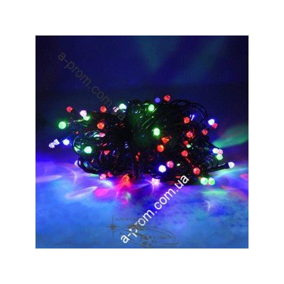 Гирлянда уличная "Нить" (String) 100LED 10м, чёрный/белый провод (каучук), светодиодная RGB Гирлянда уличная "Нить" (String) 100LED 10м, чёрный/белый провод (каучук), светодиодная RGB