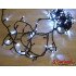 Гірлянда LED "Нитка" (String) 200LED 8 мм. 15 м, чорний дріт,світіння: білий, грань