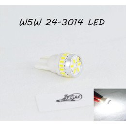 Світлодіодна лампа SL LED, цоколь W5W(T10) 24 LED 3014, 12 Ст. Білий
