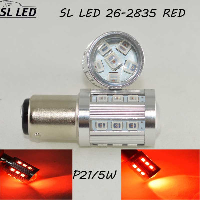 Светодиодная автомобильная лампа SLP LED с цоколем 1157(P21/5W)(BAY15D) 26-2835 9-30V Красный Светодиодная автомобильная лампа SLP LED с цоколем 1157(P21/5W)(BAY15D) 26-2835 9-30V Красный