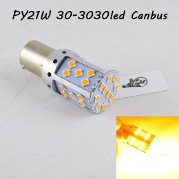 LED лампа в поворот PY21W(1156)(BAU15S) SL35-3030 led Янтарный с обманкой
