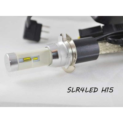 Комплект LED ламп ДХО и дальний свет, SL-R4 Цоколь H15 (PGS23t-1), 30W, 3600 Люмен