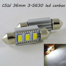 Автомобильная лампа SLS LED с обманкой в номера, салон, цоколь SV8,5(C5W) 36mm 3-5630 Белый
