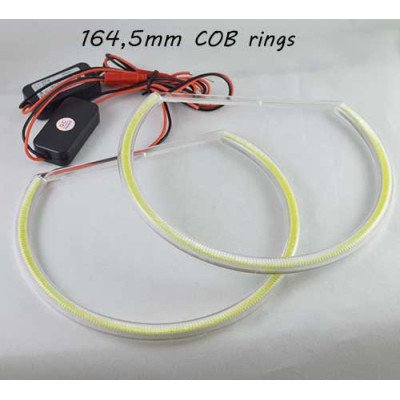 Led кольца в фару (ангельские глазки) 146.5-130.5 мм срезанные COB суперяркие, с рассеивателями Led кольца в фару (ангельские глазки) 146.5-130.5 мм срезанные COB суперяркие, с рассеивателями