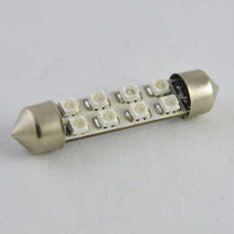 Светодиодная автомобильная лампа SV8.5 42MM 1206-8 Синий