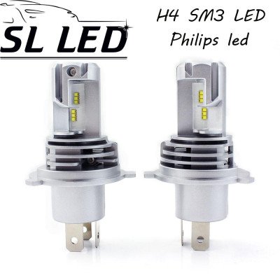 LED лампи в головне світло серії SM3 Цоколь H4, 25W, 5000 Люмен/Комплект LED лампи в головне світло серії SM3 Цоколь H4, 25W, 5000 Люмен/Комплект