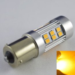 Светодиодная лампа SLP LED в сигнал указателя поворота с цоколем 1156(PY21W)(BAU15S) 27-2835 SMD Желтый 