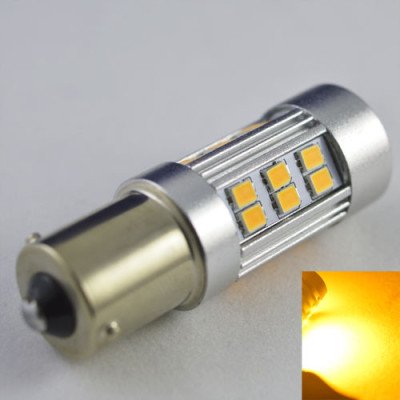 Светодиодная лампа SLP LED в сигнал указателя поворота с цоколем 1156(PY21W)(BAU15S) 27-2835 SMD Желтый