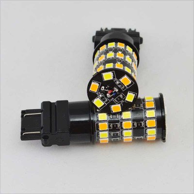Автомобільна LED лампа SLP LED ДХО + поворот з цоколем 3157(P27/7W)(3757)(W2/5*16q) 48 2835 led жовтий/білий Автомобільна LED лампа SLP LED ДХО + поворот з цоколем 3157(P27/7W)(3757)(W2/5*16q) 48 2835 led жовтий/білий