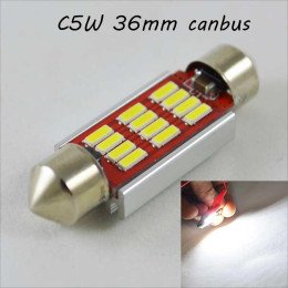 Автомобільна лампа SLS LED з обманкою у номери, салон, цоколь SV8,5(C5W) 36mm 12-4014 Білий