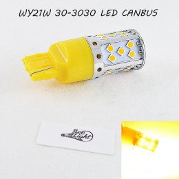 LED лампа в поворот WY21W(7440)(T20)  SL30-3030 led Янтарный с обманкой