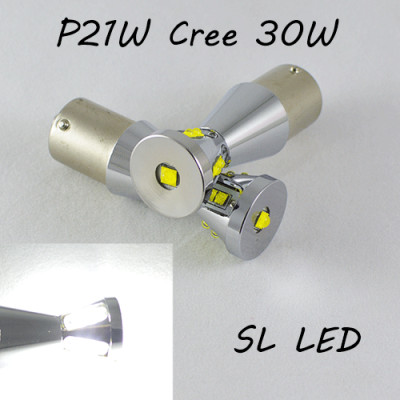 Автомобильная лампа SLP LED в задний ход автомобиля с цоколем 1156(P21W) Cree XBD +XTE 30W 10-30V Белый Автомобильная лампа SLP LED в задний ход автомобиля с цоколем 1156(P21W) Cree XBD +XTE 30W 10-30V Белый