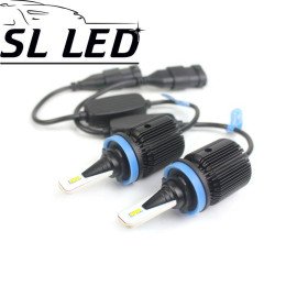 LED лампы в головной свет серии SM1 Цоколь H11, H8, H9, 20W, 2800 Люмен/Комплект 6000K