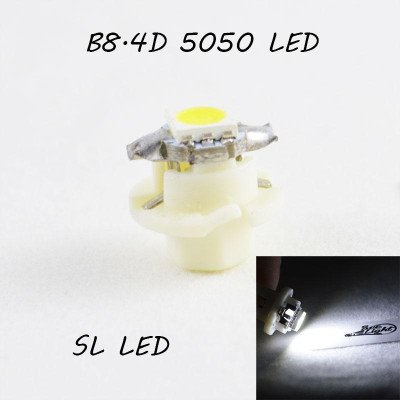 LED лампа у підсвічування приладової панелі, цоколь B8.4D SL LED білий LED лампа у підсвічування приладової панелі, цоколь B8.4D SL LED білий