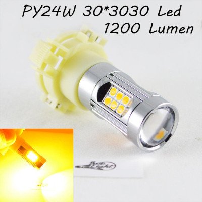 Світлодіодна лампа в поворот, SLP LED з цоколем PY24W, 9-30V, 30-3030 Жовтий Світлодіодна лампа в поворот, SLP LED з цоколем PY24W, 9-30V, 30-3030 Жовтий