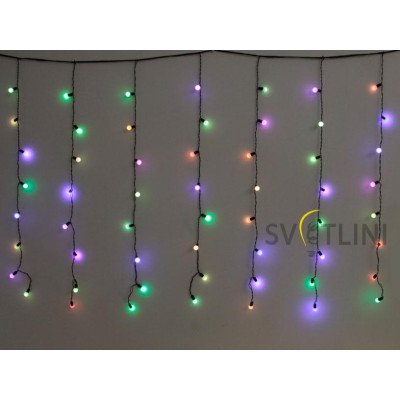Гирлянда Штора (Curtain) 3м х 1м, ЧЕРНЫЙ КАБЕЛЬ ПВХ, 98 светодиодов, Разноцветная RGB с эффектом мерцания (flash) Гирлянда Штора (Curtain) 3м х 1м, ЧЕРНЫЙ КАБЕЛЬ ПВХ, 98 светодиодов, Разноцветная RGB с эффектом мерцания (flash)