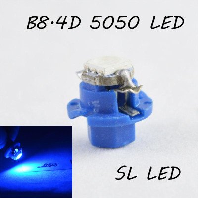 LED лампа у підсвічування приладової панелі, цоколь B8.4D SL LED синій