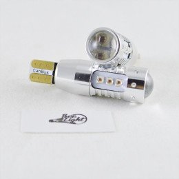 Светодиодная авто лампа  SLP LED с цоколем T10 (W5W) Cree 80W Canbus 9-30V Янтарный Желтый