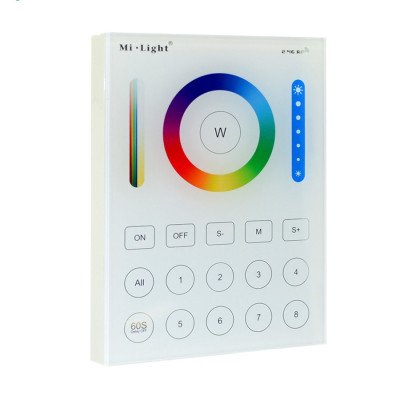Панель управління Mi-Light сенсорна 8 зон TL8 Dual White/RGB/RGBW/CCT Панель управління Mi-Light сенсорна 8 зон TL8 Dual White/RGB/RGBW/CCT