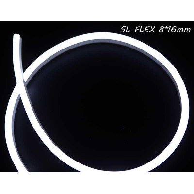 Светодиодный неон SL FLEX ( Неон Флекс, FlexNeon) 8*16 мм. 120-2835 220V Белый Светодиодный неон SL FLEX ( Неон Флекс, FlexNeon) 8*16 мм. 120-2835 220V Белый