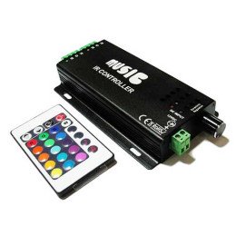 Музыкальный контроллер для LED ленты RGB IK-управление 24 кнопок 120 ВТ. звукочувствительный