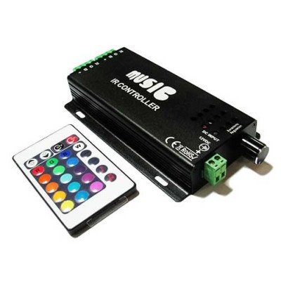 Музичний контролер для LED RGB стрічки IK-управління 24 кнопок 120 ВТ. звукочувствительный Музичний контролер для LED RGB стрічки IK-управління 24 кнопок 120 ВТ. звукочувствительный