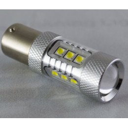 Светодиодная лампа Epistar+Cree в задних ход автомобиля с цоколем 1156(BA15S,P21W)  80W 9-30V 1000lm Белый
