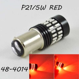 Светодиодная автомобильная лампа SLP LED с цоколем 1157(P21/5W)(BAY15D) 48-4014 9-30V Красный