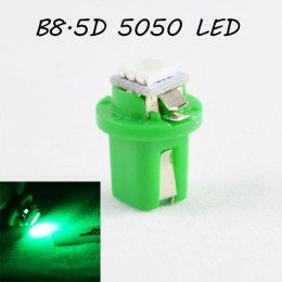 LED лампа в подсветку приборной панели, цоколь B8.5D SL LED зеленый
