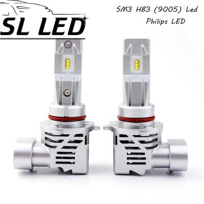 LED лампи в головний світло серії SM3 Цоколь HB3, 9005, P20d, 25W, 5000 Люмен/Комплект