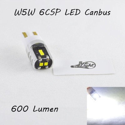 Led лампа в габарит SLP LED, цоколь W5W(T10) 6-CSP LG led, 9-30 Ст. Білий, Canbus