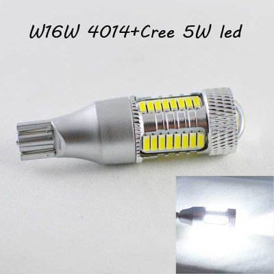 Светодиодная автомобильная лампа SLP LED с цоколем T15(W16W) 32 led 4014 + Cree 5W в фонарь заднего хода Светодиодная автомобильная лампа SLP LED с цоколем T15(W16W) 32 led 4014 + Cree 5W в фонарь заднего хода