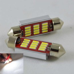Автомобільна лампа SLS LED з обманкою у номери, салон, цоколь SV8,5(C10W) 39 mm 12-4014 Білий