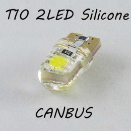 Лід лампа в габарит SLS LED, з обманкою Can шини, цоколь W5W(T10) 2 світлодіода в силіконі 12 Ст. Червоний