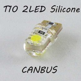 Лід лампа в габарит SLS LED, з обманкою Can шини, цоколь W5W(T10) 2 світлодіода в силіконі 12 Ст. Червоний