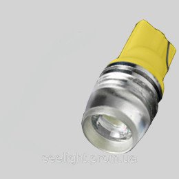 Світлодіодна лампа в повторювач повороту T10(WY5W) 2W 9-30V-Жовтий-Лінза