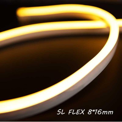 Светодиодный неон SL FLEX (Неон Флекс, FlexNeon) 8*16 мм. 120-2835 220V Теплый белый Светодиодный неон SL FLEX (Неон Флекс, FlexNeon) 8*16 мм. 120-2835 220V Теплый белый