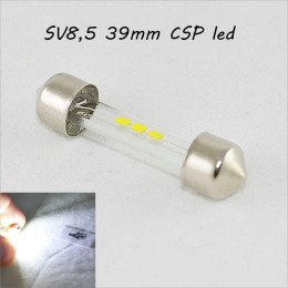 SLP LED світлодіодна лампа в підсвітку салону, номерів, цоколь SV8.5(C5W)(C10W) 39mm. 3 CSP led, 12 Ст. 6500К